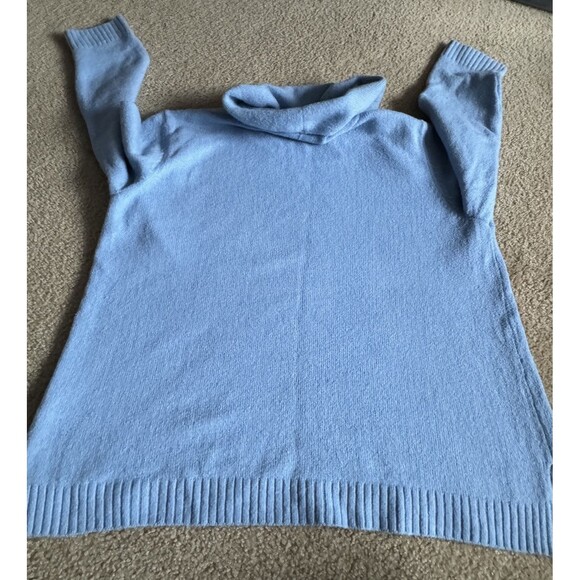 J Jill Sweater Women’s Size XL Blue Cowl Neck Boucle‎ Teddy Fuzzy Cozy Textured - Picture 4 of 9